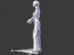 Woman in a Dress 051 3D Model