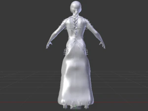 Woman in a Dress 051 3D Model