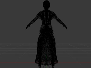 Woman in a Dress 051 3D Model