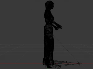 Woman in a Dress 051 3D Model