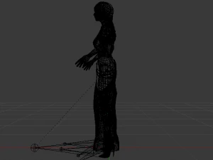 Woman in a Dress 051 3D Model