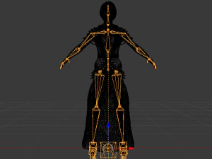 Woman in a Dress 051 3D Model