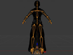 Woman in a Dress 051 3D Model