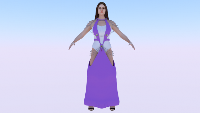 Woman in a Dress 052 Modelo 3D .c4d .max .obj .3ds .fbx .stl .blend 