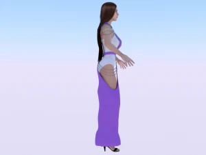 Woman in a Dress 052 3D Model