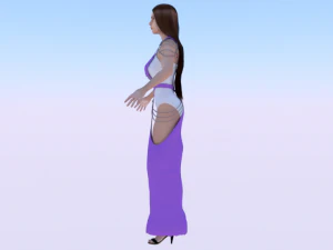 Woman in a Dress 052 3D Model