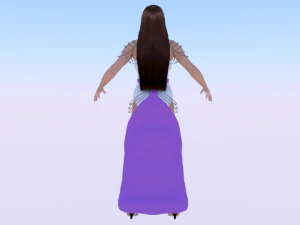 Woman in a Dress 052 3D Model