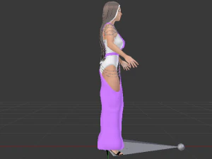 Woman in a Dress 052 3D Model