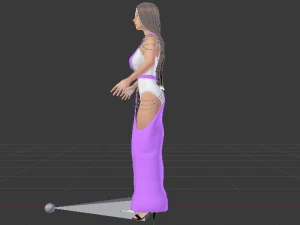 Woman in a Dress 052 3D Model