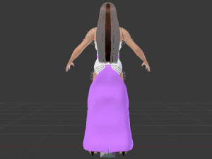 Woman in a Dress 052 3D Model