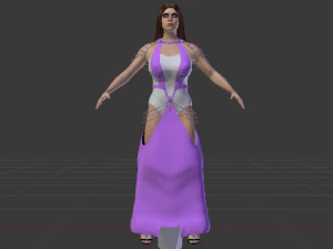 Woman in a Dress 052 3D Model