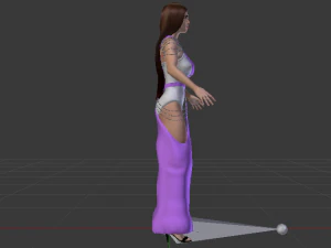 Woman in a Dress 052 3D Model