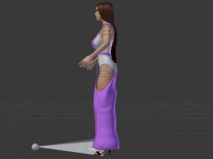 Woman in a Dress 052 3D Model