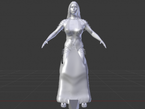 Woman in a Dress 052 Modelo 3D