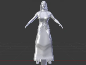 Woman in a Dress 052 3D Model