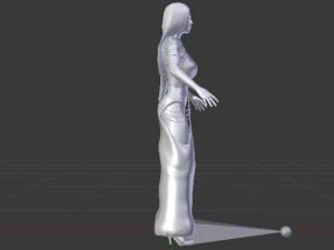 Woman in a Dress 052 3D Model