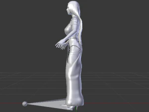 Woman in a Dress 052 3D Model