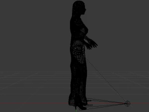 Woman in a Dress 052 3D Model