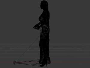 Woman in a Dress 052 3D Model