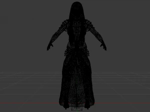Woman in a Dress 052 3D Model