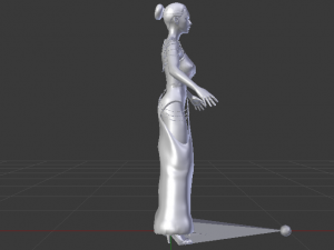 Woman in a Dress 053 Modelo 3D