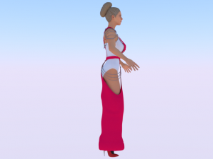 Woman in a Dress 054 3D Model