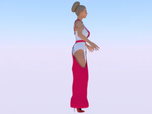 Woman in a Dress 054 3D Model