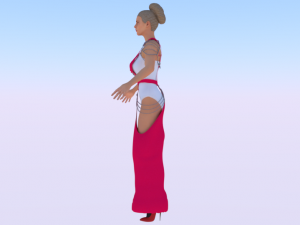 Woman in a Dress 054 3D Model