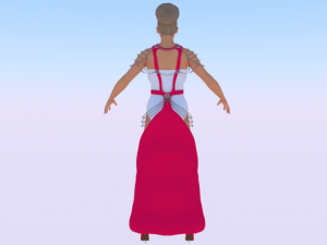 Woman in a Dress 054 3D Model