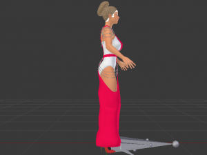 Woman in a Dress 054 3D Model