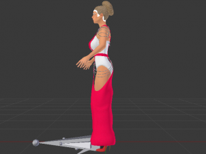 Woman in a Dress 054 3D Model