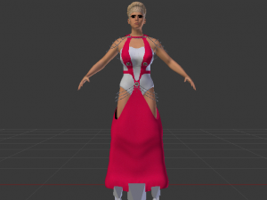 Woman in a Dress 054 3D Model