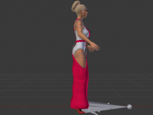 Woman in a Dress 054 3D Model