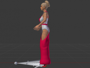 Woman in a Dress 054 3D Model