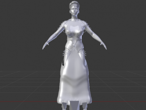 Woman in a Dress 054 3D Model