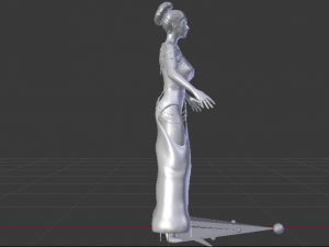 Woman in a Dress 054 3D Model