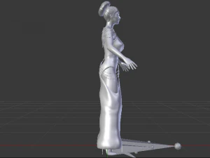 Woman in a Dress 054 3D Model