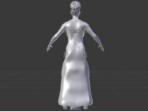 Woman in a Dress 054 3D Model