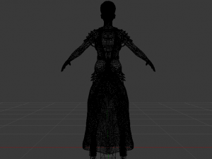 Woman in a Dress 054 3D Model