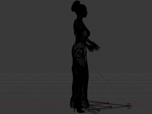 Woman in a Dress 054 3D Model