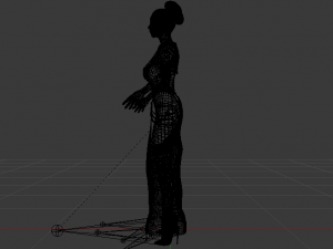 Woman in a Dress 054 3D Model