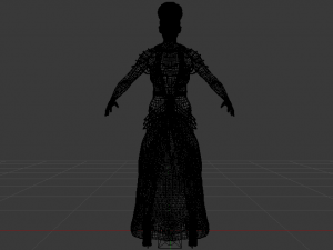 Woman in a Dress 054 3D Model