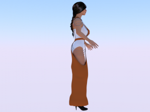 Woman in a Dress 055 3D Модель