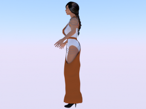 Woman in a Dress 055 3D Модель