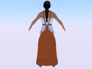 Woman in a Dress 055 3D Model