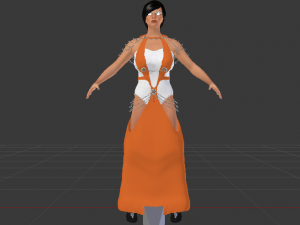 Woman in a Dress 055 3D Модель