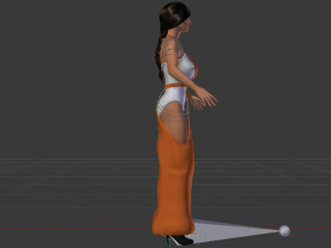 Woman in a Dress 055 3D Model