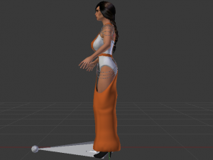 Woman in a Dress 055 3D Модель