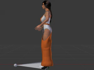 Woman in a Dress 055 3D Model