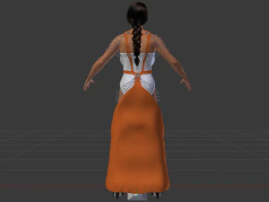 Woman in a Dress 055 3D Model
